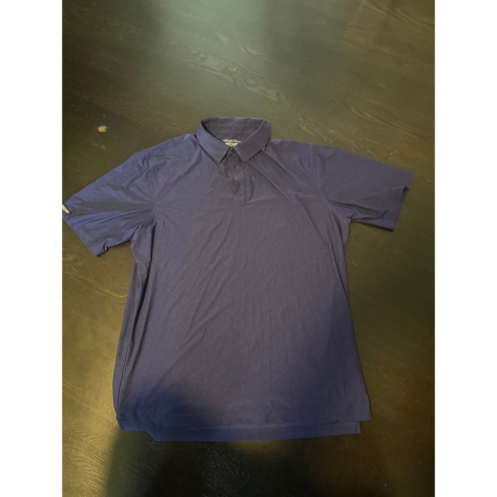 Straight Down Performance Polo Shirt Mens XL Navy Blue Short Sleeve Golf Top
